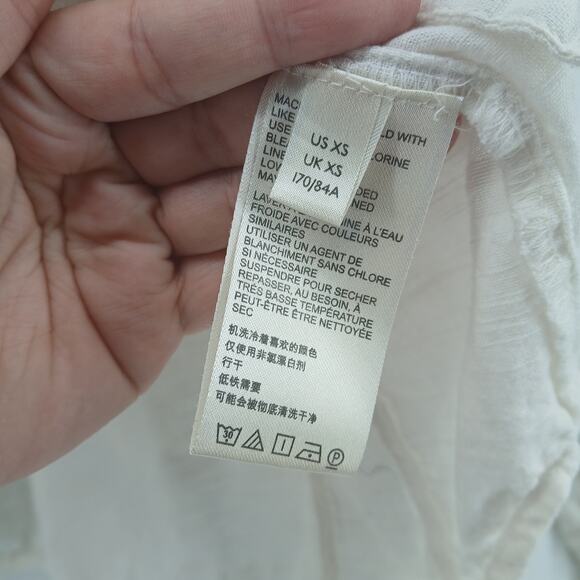 Free People Kiss Kiss Blouse XS Oversize Boho Cottage Renaissance Romantic - Picture 6 of 12